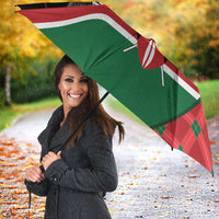 Kenya Jamhuri Day Umbrella One People One Nation Massai Shuka Pattern - Wonder Print Shop