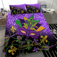 Mardi Gras Bedding Set Carnival Mask Happy Fat Tuesday - Wonder Print Shop