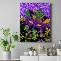 Mardi Gras Canvas Wall Art Carnival Mask Happy Fat Tuesday - Wonder Print Shop
