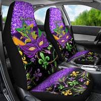 Personalised Mardi Gras Car Seat Cover Carnival Mask Happy Fat Tuesday - Wonder Print Shop