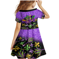 Personalised Mardi Gras Family Matching Mermaid Dress and Hawaiian Shirt Carnival Mask Happy Fat Tuesday - Wonder Print Shop