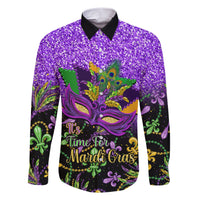 Personalised Mardi Gras Family Matching Short Sleeve Bodycon Dress and Hawaiian Shirt Carnival Mask Happy Fat Tuesday - Wonder Print Shop