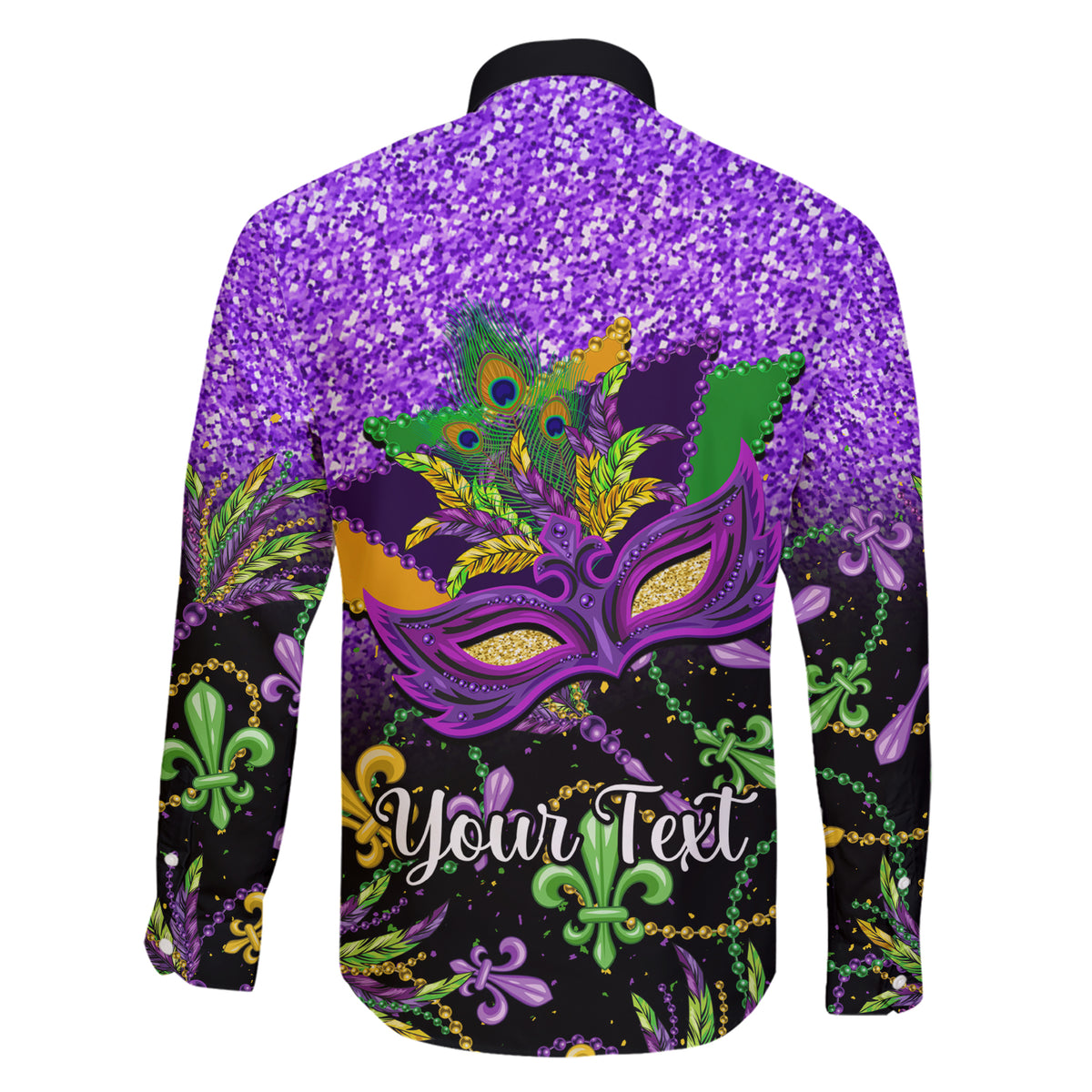 Personalised Mardi Gras Family Matching Short Sleeve Bodycon Dress and Hawaiian Shirt Carnival Mask Happy Fat Tuesday - Wonder Print Shop