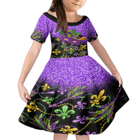 Personalised Mardi Gras Family Matching Summer Maxi Dress and Hawaiian Shirt Carnival Mask Happy Fat Tuesday - Wonder Print Shop