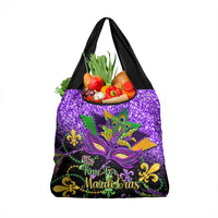 Personalised Mardi Gras Grocery Bag Carnival Mask Happy Fat Tuesday