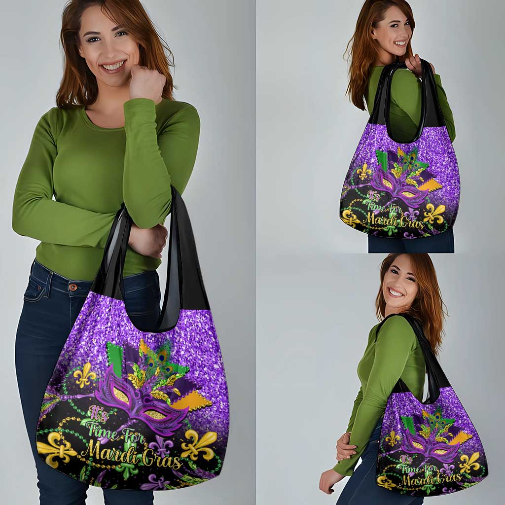 Personalised Mardi Gras Grocery Bag Carnival Mask Happy Fat Tuesday