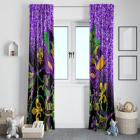 Mardi Gras Window Curtain Carnival Mask Happy Fat Tuesday - Wonder Print Shop