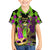 Mardi Gras 2024 Family Matching Long Sleeve Bodycon Dress and Hawaiian Shirt Jester Mask With Beads Colorful Version - Wonder Print Shop