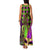 Mardi Gras 2024 Family Matching Tank Maxi Dress and Hawaiian Shirt Jester Mask With Beads Colorful Version - Wonder Print Shop