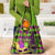 Mardi Gras Grocery Bag Jester Mask With Beads Colorful Version