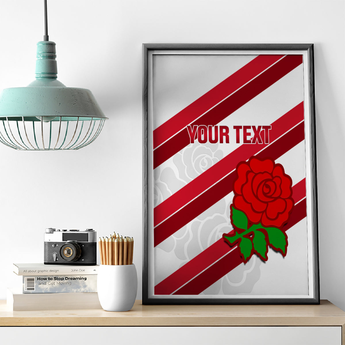 Custom England Rugby Canvas Wall Art 2024 Go Champions Red Rose Sporty Version - Wonder Print Shop