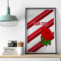 Custom England Rugby Canvas Wall Art 2024 Go Champions Red Rose Sporty Version - Wonder Print Shop