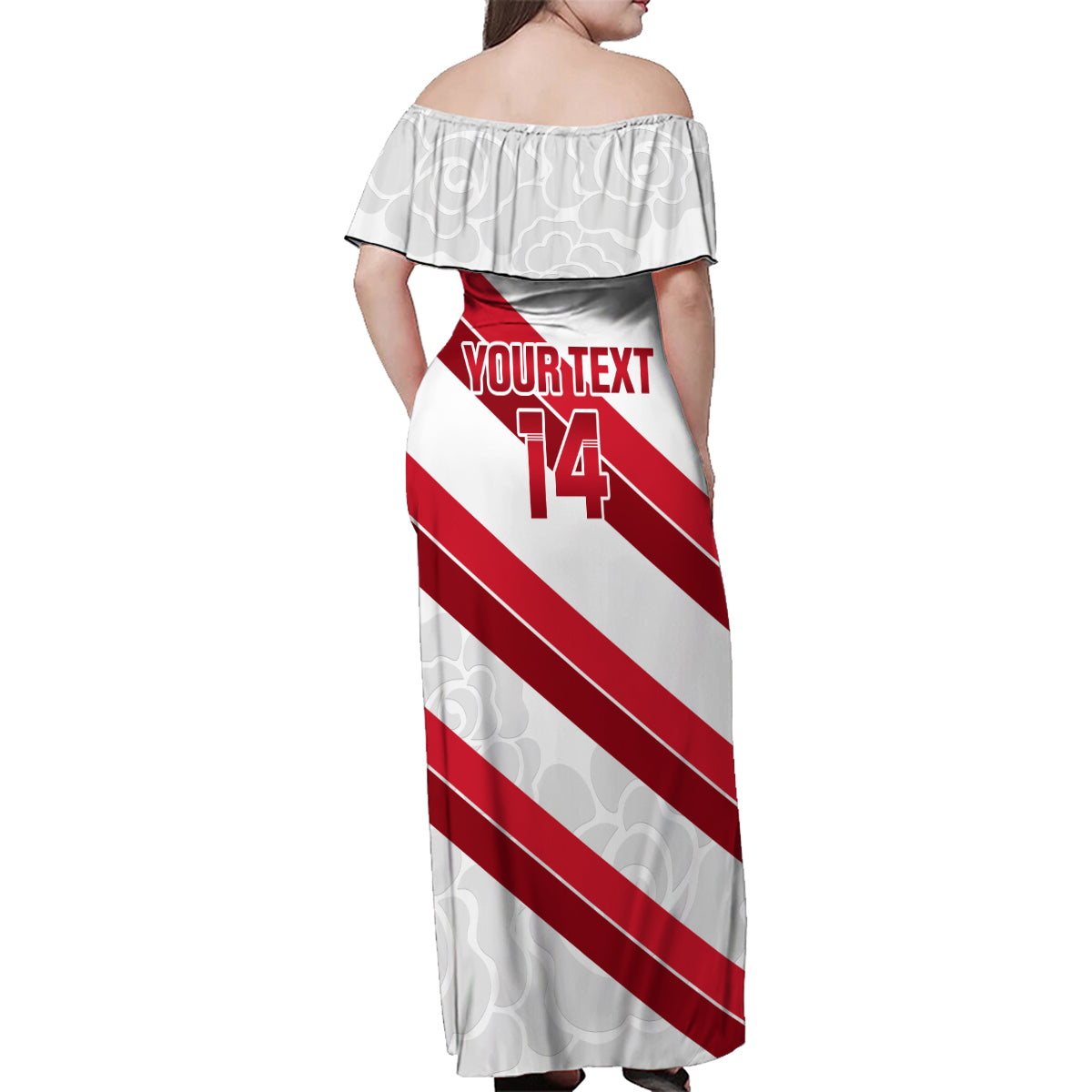 Custom England Rugby Family Matching Off Shoulder Maxi Dress and Hawaiian Shirt 2024 Go Champions Red Rose Sporty Version - Wonder Print Shop