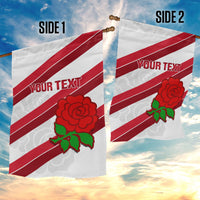 Custom England Rugby Garden Flag 2024 Go Champions Red Rose Sporty Version - Wonder Print Shop