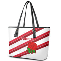 Custom England Rugby Leather Tote Bag 2024 Go Champions Red Rose Sporty Version - Wonder Print Shop