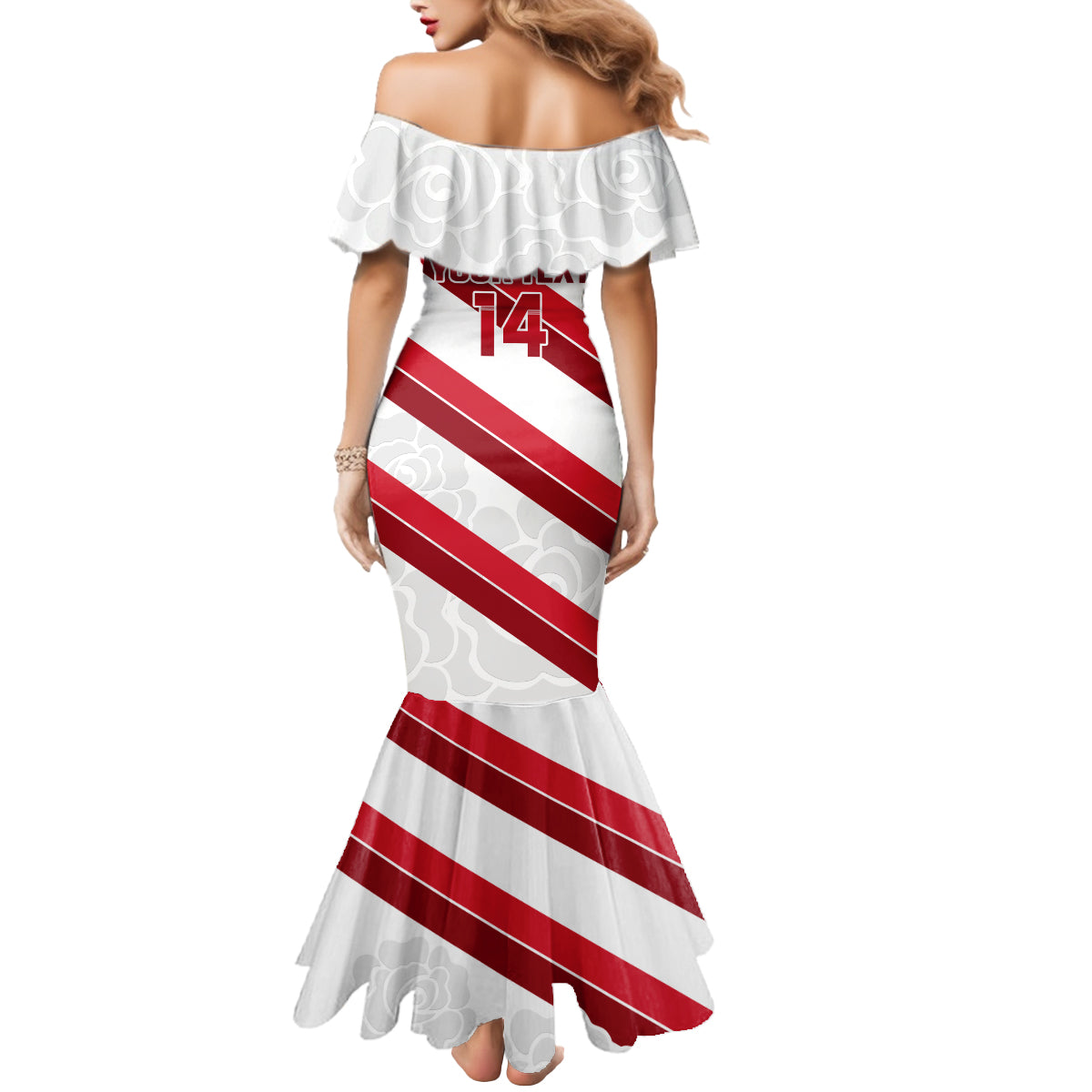Custom England Rugby Mermaid Dress 2024 Go Champions Red Rose Sporty Version - Wonder Print Shop