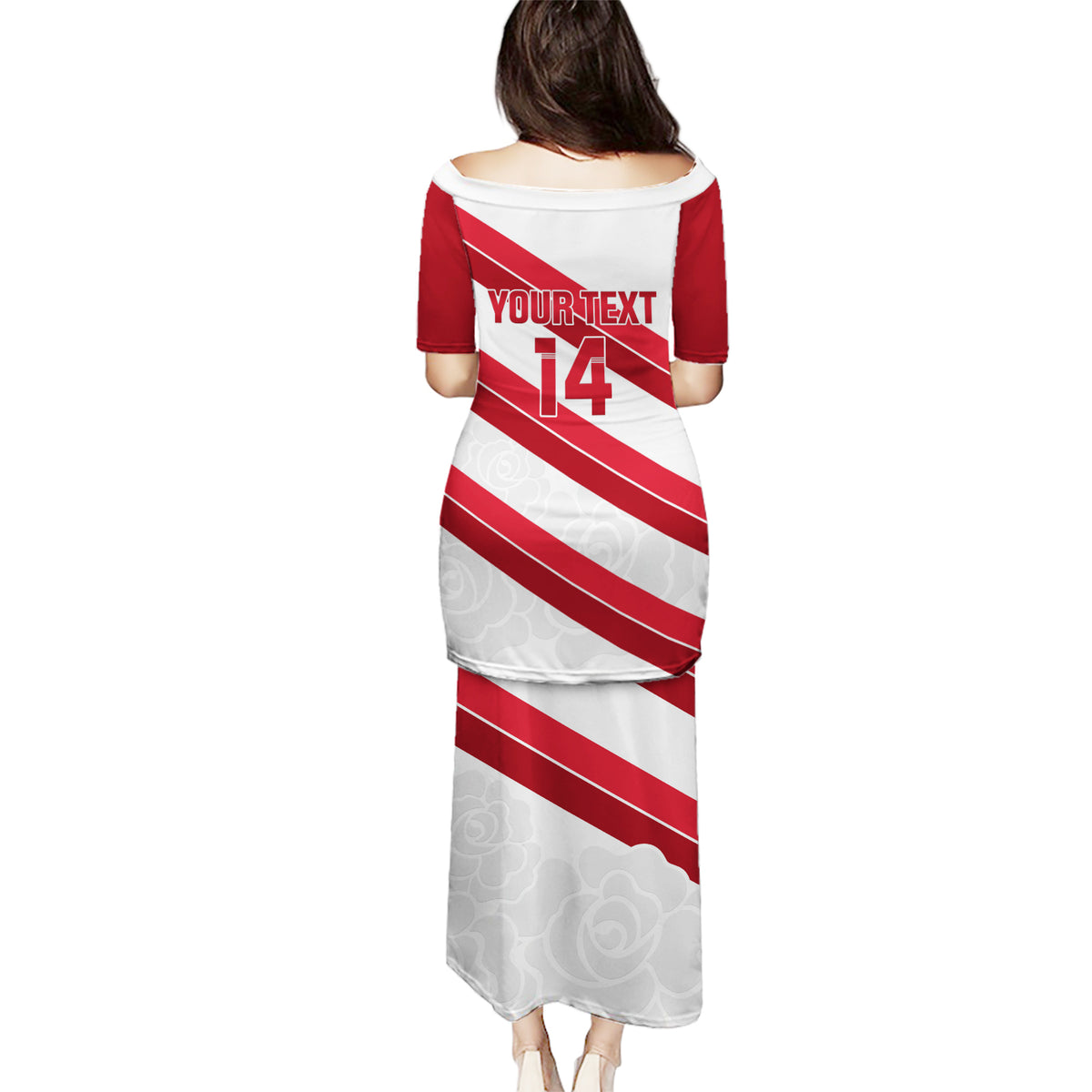 Custom England Rugby Puletasi 2024 Go Champions Red Rose Sporty Version - Wonder Print Shop