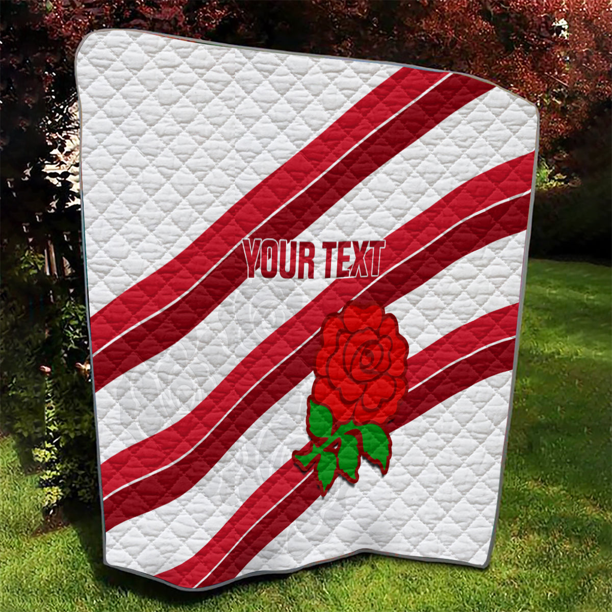 Custom England Rugby Quilt 2024 Go Champions Red Rose Sporty Version - Wonder Print Shop