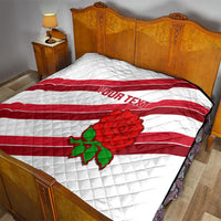 Custom England Rugby Quilt 2024 Go Champions Red Rose Sporty Version - Wonder Print Shop