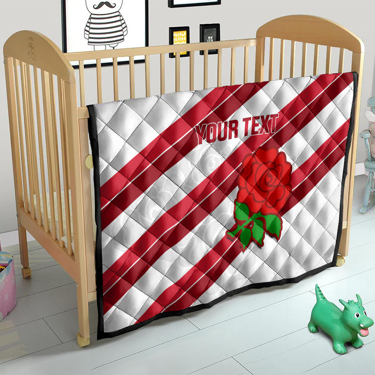 Custom England Rugby Quilt 2024 Go Champions Red Rose Sporty Version - Wonder Print Shop
