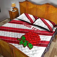 Custom England Rugby Quilt Bed Set 2024 Go Champions Red Rose Sporty Version - Wonder Print Shop