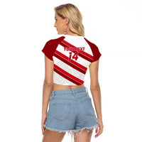 Custom England Rugby Raglan Cropped T Shirt 2024 Go Champions Red Rose Sporty Version - Wonder Print Shop