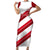 Custom England Rugby Short Sleeve Bodycon Dress 2024 Go Champions Red Rose Sporty Version - Wonder Print Shop