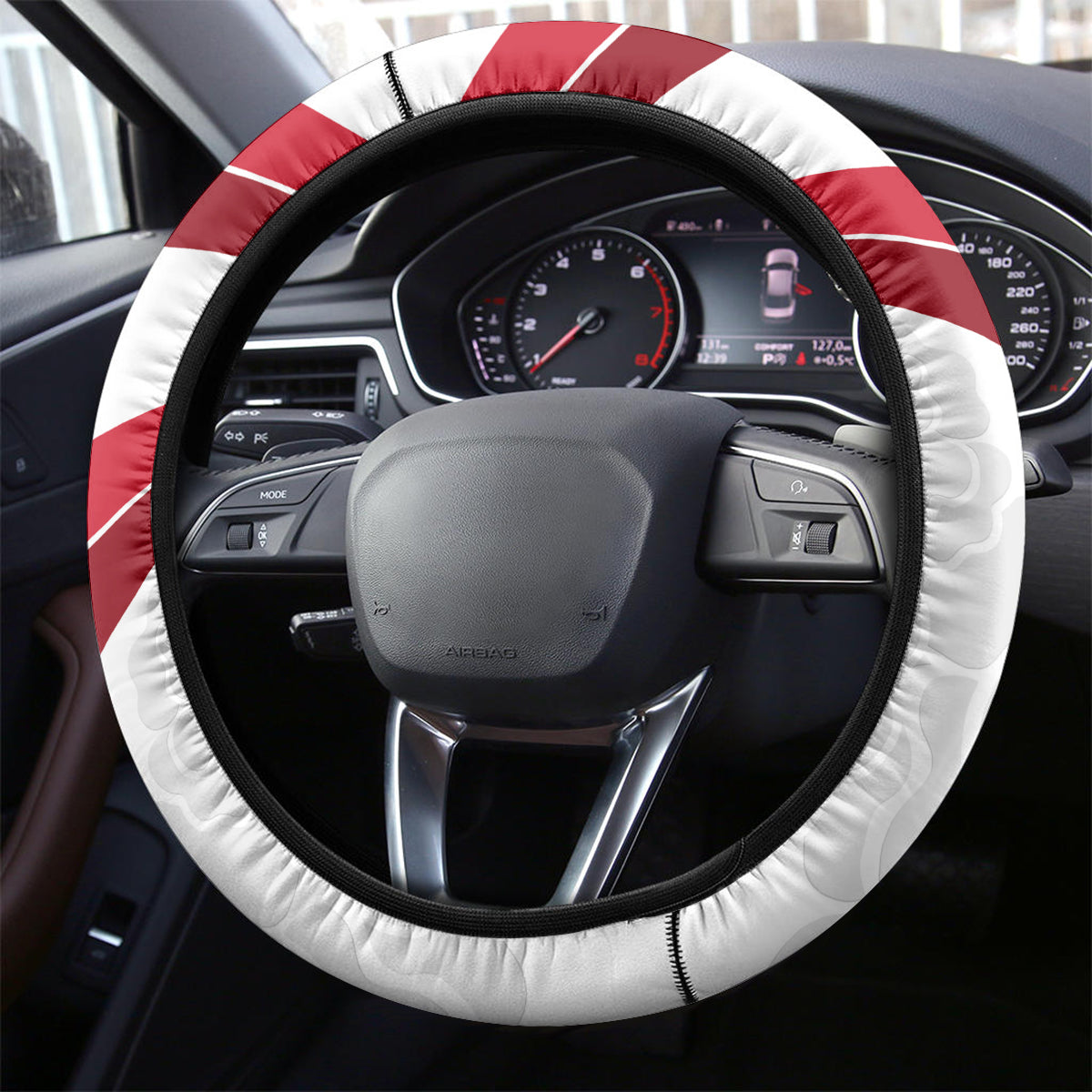 England Rugby Steering Wheel Cover 2024 Go Champions Red Rose Sporty Version - Wonder Print Shop