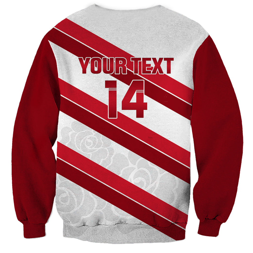 Custom England Rugby Sweatshirt 2024 Go Champions Red Rose Sporty Version - Wonder Print Shop