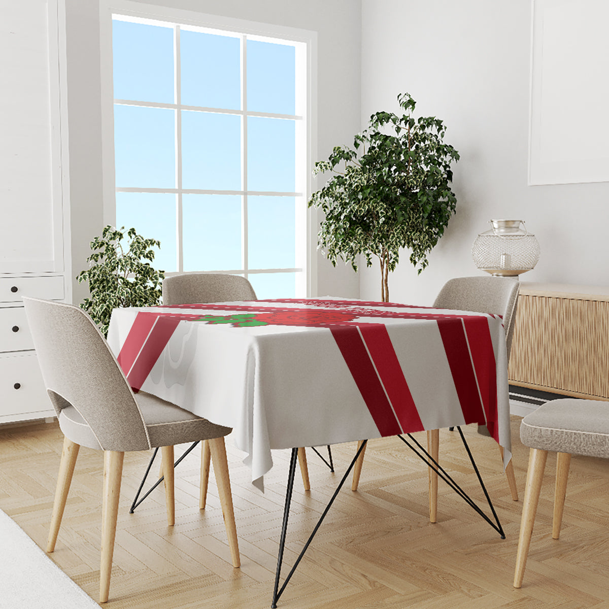 Custom England Rugby Tablecloth 2024 Go Champions Red Rose Sporty Version - Wonder Print Shop