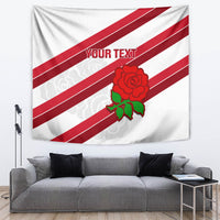 Custom England Rugby Tapestry 2024 Go Champions Red Rose Sporty Version - Wonder Print Shop