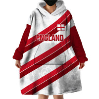 Custom England Rugby Wearable Blanket Hoodie 2024 Go Champions Red Rose Sporty Version - Wonder Print Shop