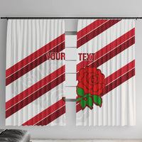 Custom England Rugby Window Curtain 2024 Go Champions Red Rose Sporty Version - Wonder Print Shop
