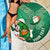 Custom Ireland Rugby Beach Blanket 2024 Irish Shamrocks With Celtic Pattern - Wonder Print Shop