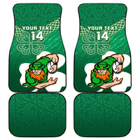 Custom Ireland Rugby Car Mats 2024 Irish Shamrocks With Celtic Pattern - Wonder Print Shop
