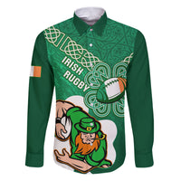 Custom Ireland Rugby Family Matching Puletasi and Hawaiian Shirt 2024 Irish Shamrocks With Celtic Pattern - Wonder Print Shop