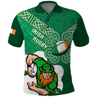Custom Ireland Rugby Polo Shirt 2024 Irish Shamrocks With Celtic Pattern - Wonder Print Shop