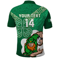Custom Ireland Rugby Polo Shirt 2024 Irish Shamrocks With Celtic Pattern - Wonder Print Shop