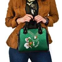 Custom Ireland Rugby Shoulder Handbag 2024 Irish Shamrocks With Celtic Pattern