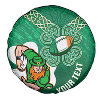Custom Ireland Rugby Spare Tire Cover 2024 Irish Shamrocks With Celtic Pattern - Wonder Print Shop