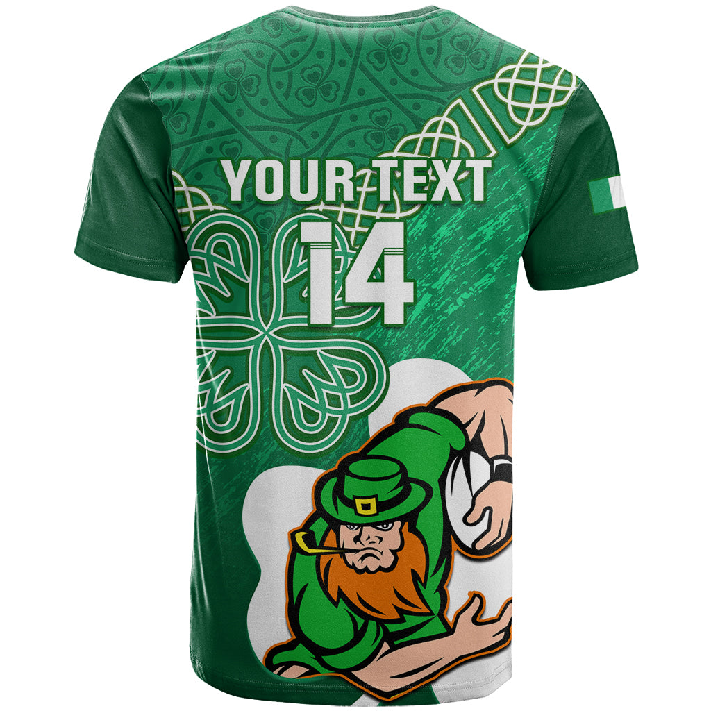 Custom Ireland Rugby T Shirt 2024 Irish Shamrocks With Celtic Pattern - Wonder Print Shop