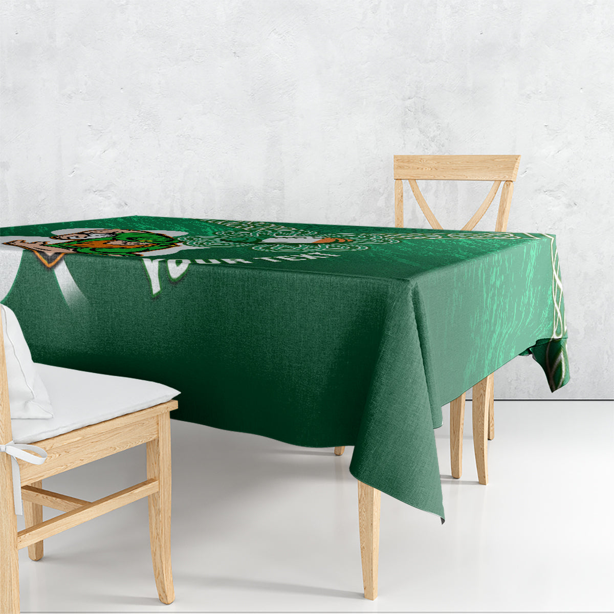Custom Ireland Rugby Tablecloth 2024 Irish Shamrocks With Celtic Pattern - Wonder Print Shop