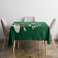 Custom Ireland Rugby Tablecloth 2024 Irish Shamrocks With Celtic Pattern - Wonder Print Shop