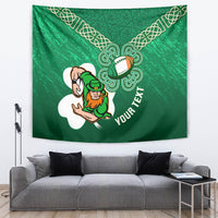 Custom Ireland Rugby Tapestry 2024 Irish Shamrocks With Celtic Pattern - Wonder Print Shop