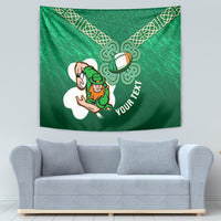 Custom Ireland Rugby Tapestry 2024 Irish Shamrocks With Celtic Pattern - Wonder Print Shop