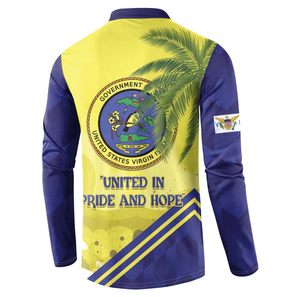 US Virgin Islands Button Sweatshirt United in Pride and Hope - Wonder Print Shop