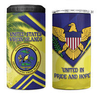 US Virgin Islands 4 in 1 Can Cooler Tumbler United in Pride and Hope