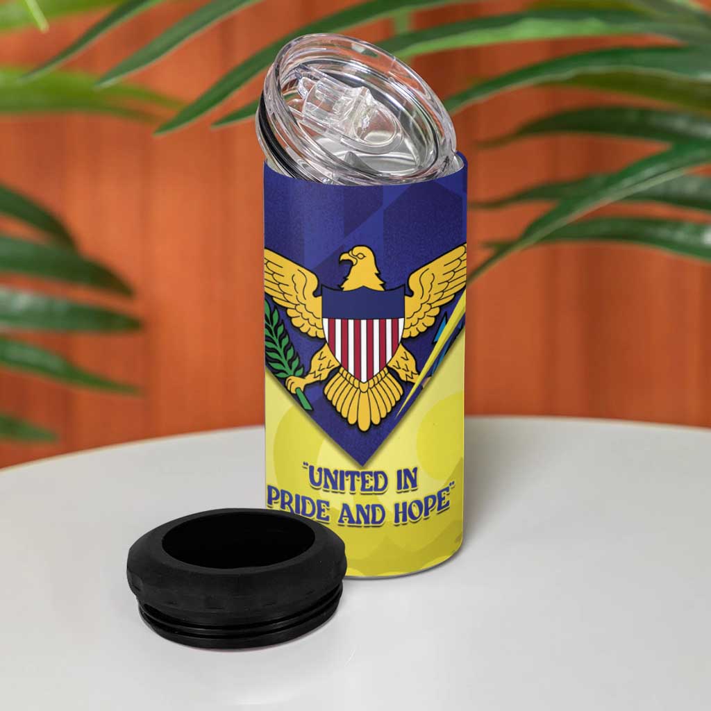US Virgin Islands 4 in 1 Can Cooler Tumbler United in Pride and Hope