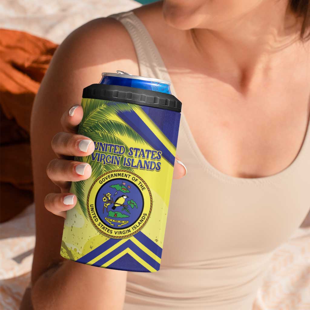 US Virgin Islands 4 in 1 Can Cooler Tumbler United in Pride and Hope