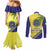 US Virgin Islands Couples Matching Mermaid Dress and Long Sleeve Button Shirt United in Pride and Hope